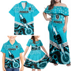 custom-port-adelaide-football-christmas-family-matching-off-shoulder-maxi-dress-and-hawaiian-shirt-merry-xmas-2023-mix-aboriginal-art
