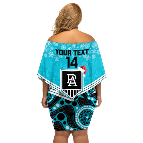 custom-port-adelaide-football-christmas-family-matching-off-shoulder-short-dress-and-hawaiian-shirt-merry-xmas-2023-mix-aboriginal-art