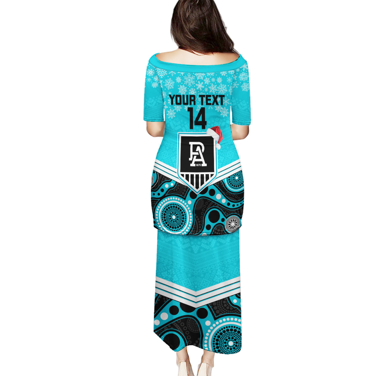 custom-port-adelaide-football-christmas-family-matching-puletasi-dress-and-hawaiian-shirt-merry-xmas-2023-mix-aboriginal-art