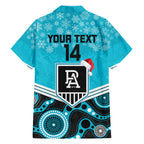 custom-port-adelaide-football-christmas-family-matching-short-sleeve-bodycon-dress-and-hawaiian-shirt-merry-xmas-2023-mix-aboriginal-art