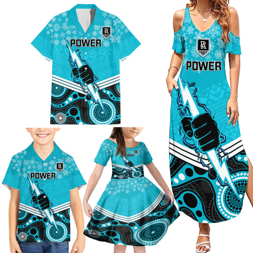 custom-port-adelaide-football-christmas-family-matching-summer-maxi-dress-and-hawaiian-shirt-merry-xmas-2023-mix-aboriginal-art