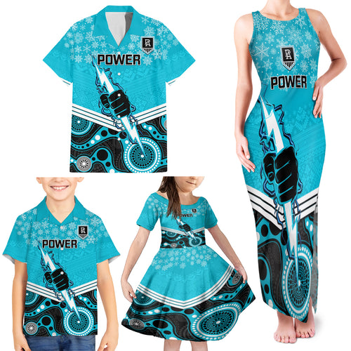 custom-port-adelaide-football-christmas-family-matching-tank-maxi-dress-and-hawaiian-shirt-merry-xmas-2023-mix-aboriginal-art