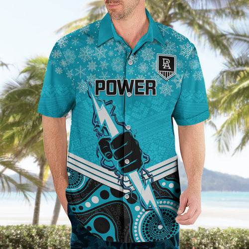 custom-port-adelaide-football-christmas-hawaiian-shirt-merry-xmas-2023-mix-aboriginal-art