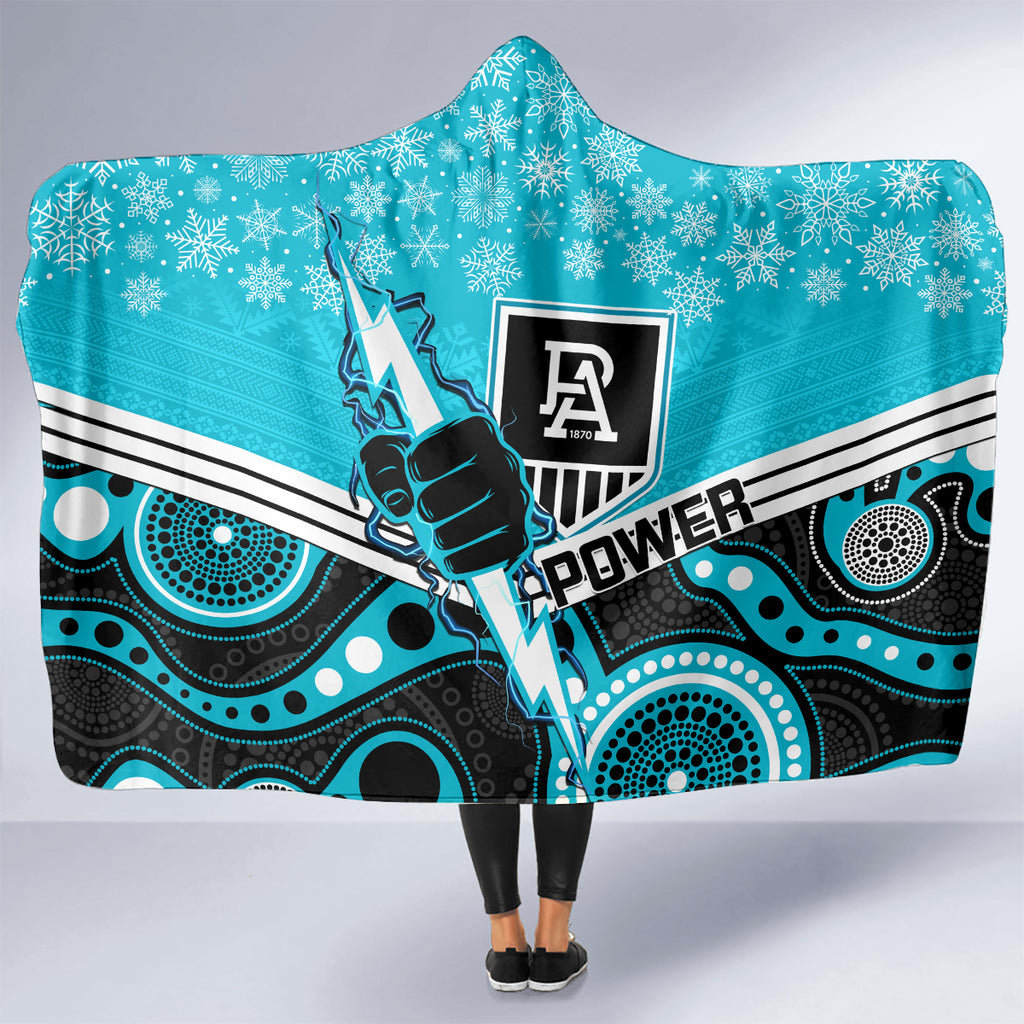 custom-port-adelaide-football-christmas-hooded-blanket-merry-xmas-2023-mix-aboriginal-art