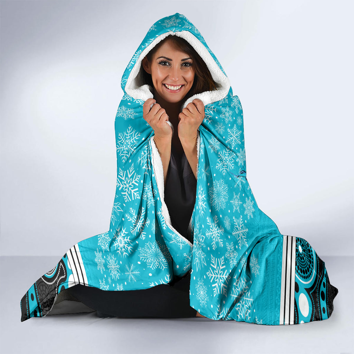custom-port-adelaide-football-christmas-hooded-blanket-merry-xmas-2023-mix-aboriginal-art