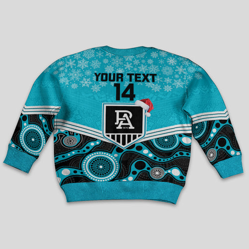 custom-port-adelaide-football-christmas-kid-ugly-christmas-sweater-merry-xmas-2023-mix-aboriginal-art