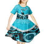custom-port-adelaide-football-christmas-kid-short-sleeve-dress-merry-xmas-2023-mix-aboriginal-art
