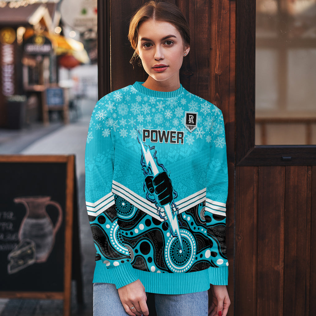 custom-port-adelaide-football-christmas-ugly-christmas-sweater-merry-xmas-2023-mix-aboriginal-art