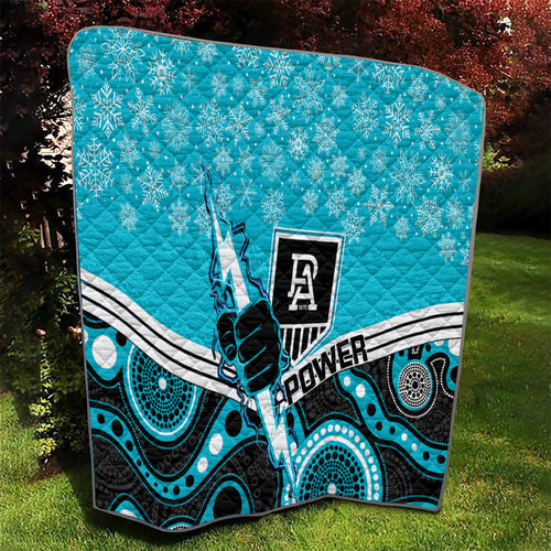 custom-port-adelaide-football-christmas-quilt-merry-xmas-2023-mix-aboriginal-art