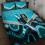custom-port-adelaide-football-christmas-quilt-bed-set-merry-xmas-2023-mix-aboriginal-art