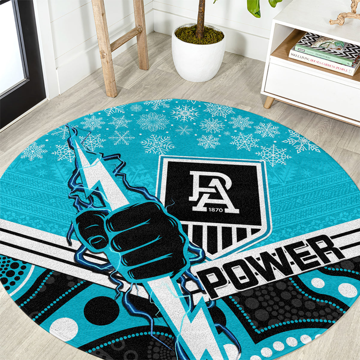 custom-port-adelaide-football-christmas-round-carpet-merry-xmas-2023-mix-aboriginal-art