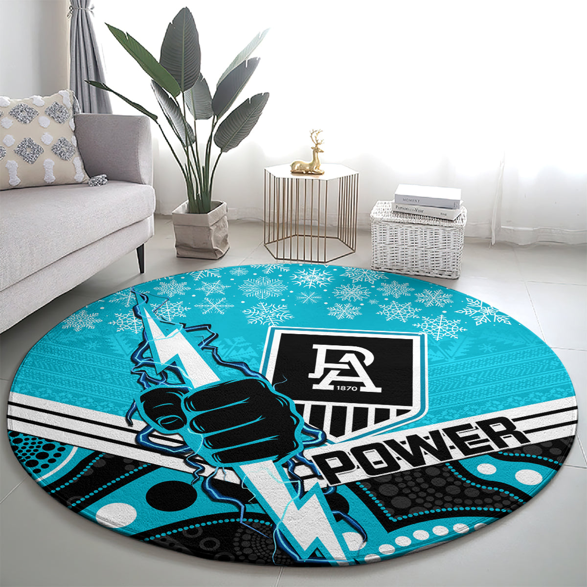 custom-port-adelaide-football-christmas-round-carpet-merry-xmas-2023-mix-aboriginal-art