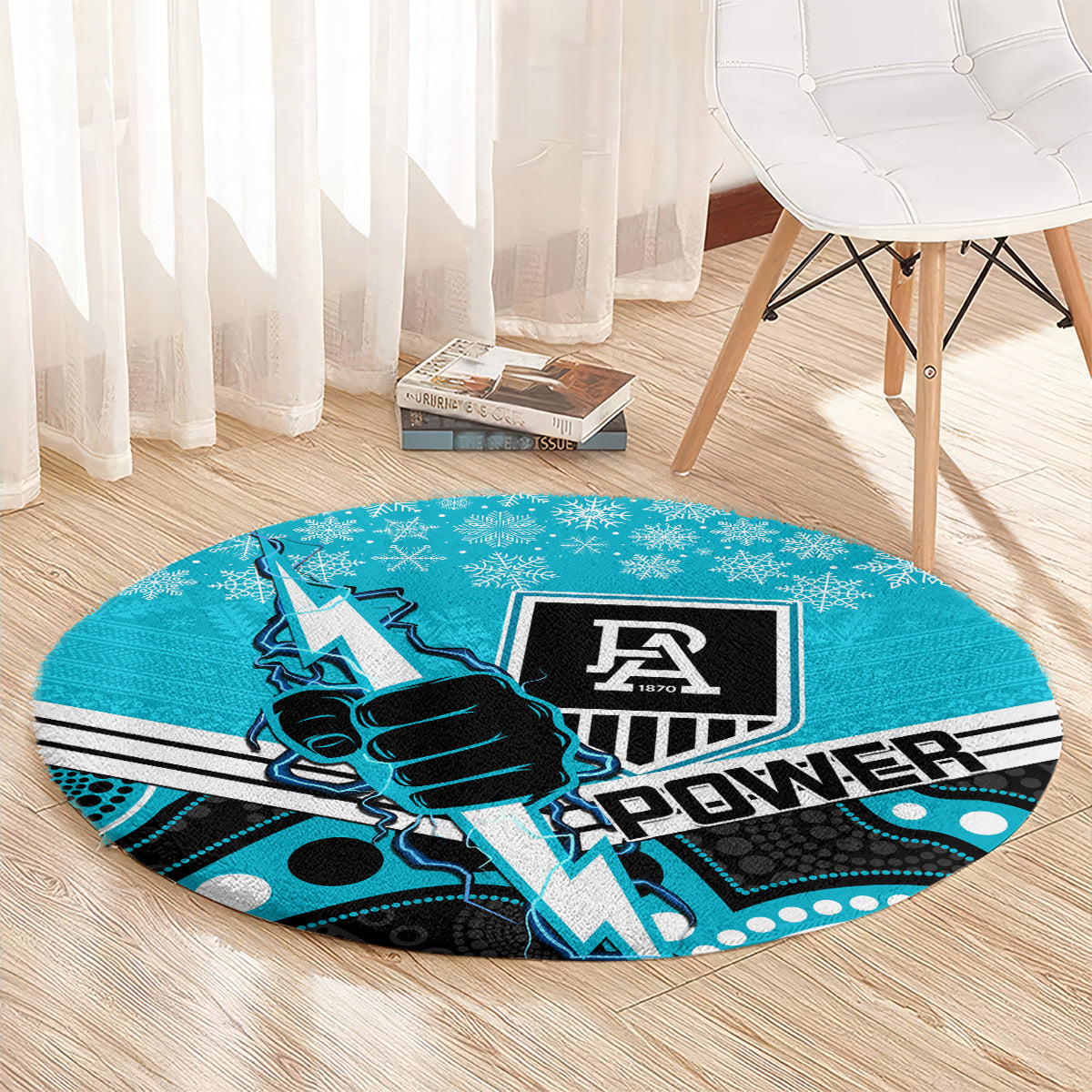 custom-port-adelaide-football-christmas-round-carpet-merry-xmas-2023-mix-aboriginal-art