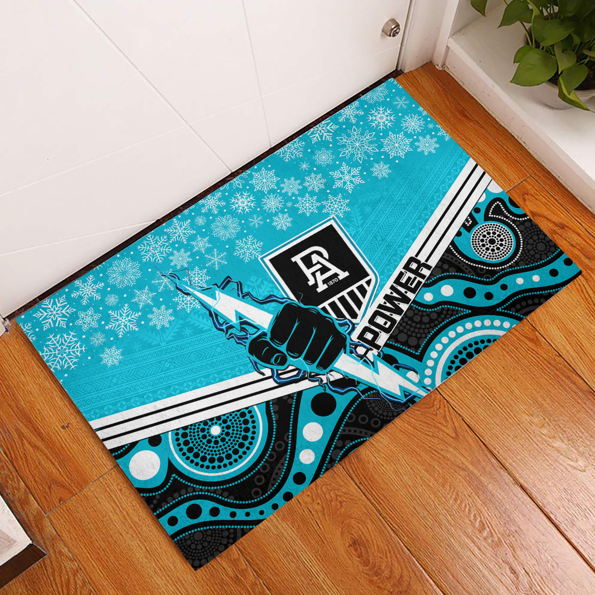 custom-port-adelaide-football-christmas-rubber-doormat-merry-xmas-2023-mix-aboriginal-art