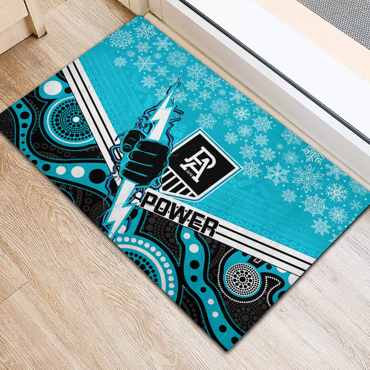 custom-port-adelaide-football-christmas-rubber-doormat-merry-xmas-2023-mix-aboriginal-art