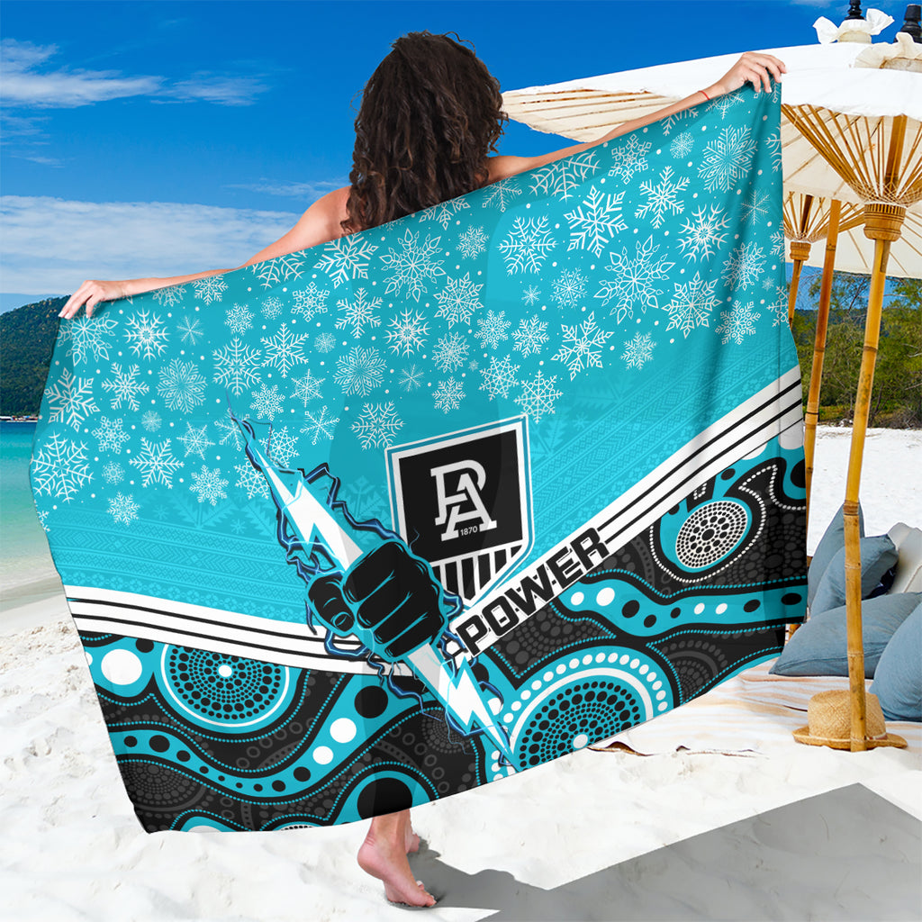 custom-port-adelaide-football-christmas-sarong-merry-xmas-2023-mix-aboriginal-art