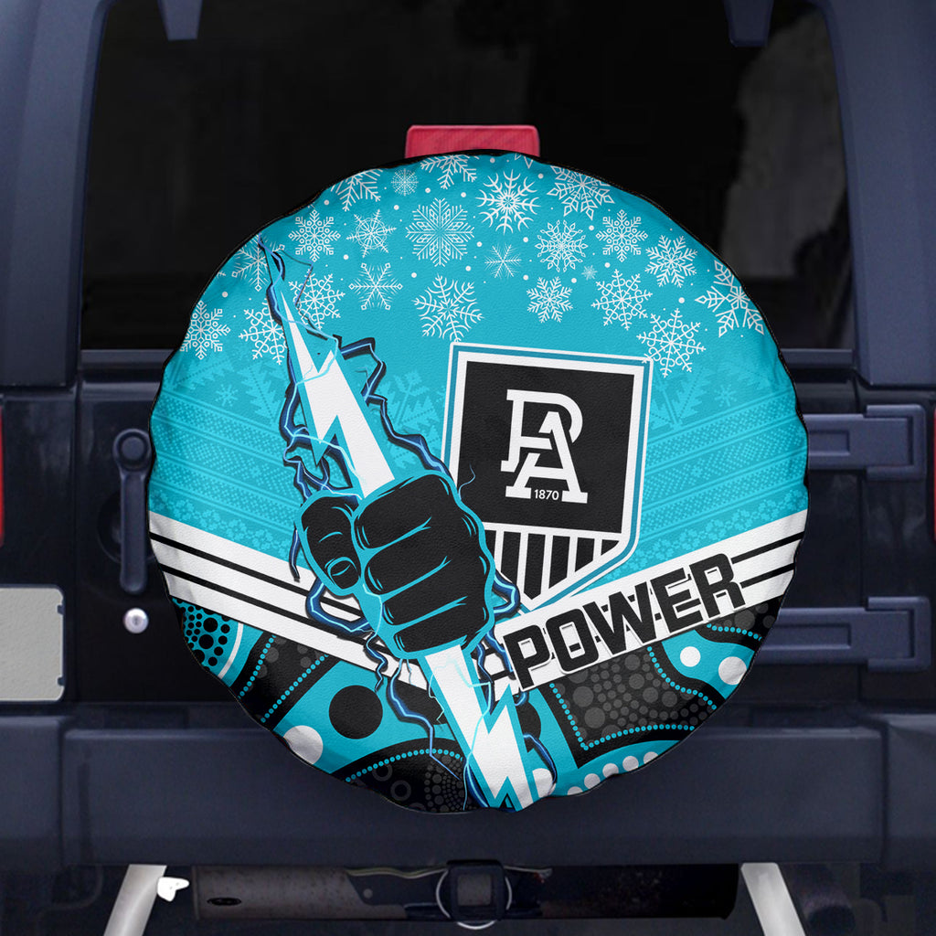 custom-port-adelaide-football-christmas-spare-tire-cover-merry-xmas-2023-mix-aboriginal-art
