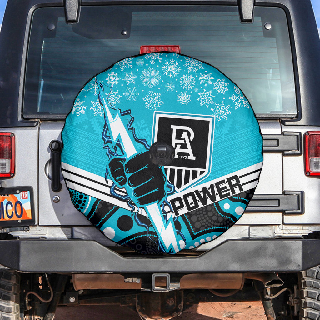 custom-port-adelaide-football-christmas-spare-tire-cover-merry-xmas-2023-mix-aboriginal-art