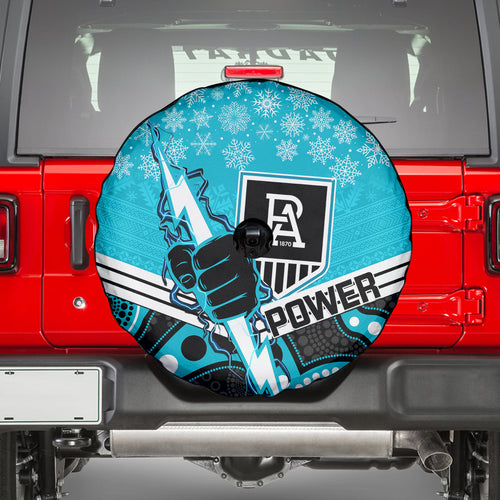 custom-port-adelaide-football-christmas-spare-tire-cover-merry-xmas-2023-mix-aboriginal-art