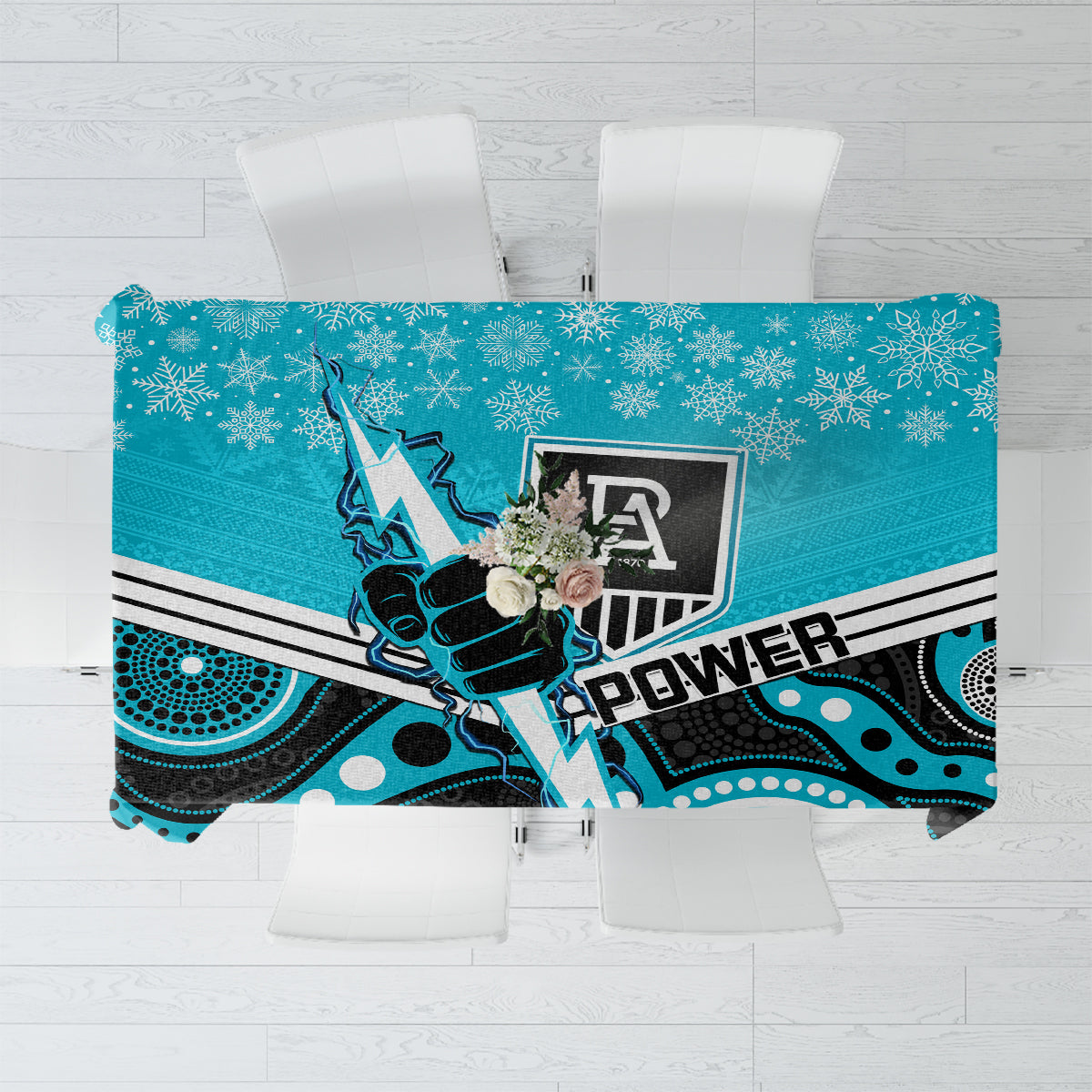 custom-port-adelaide-football-christmas-tablecloth-merry-xmas-2023-mix-aboriginal-art