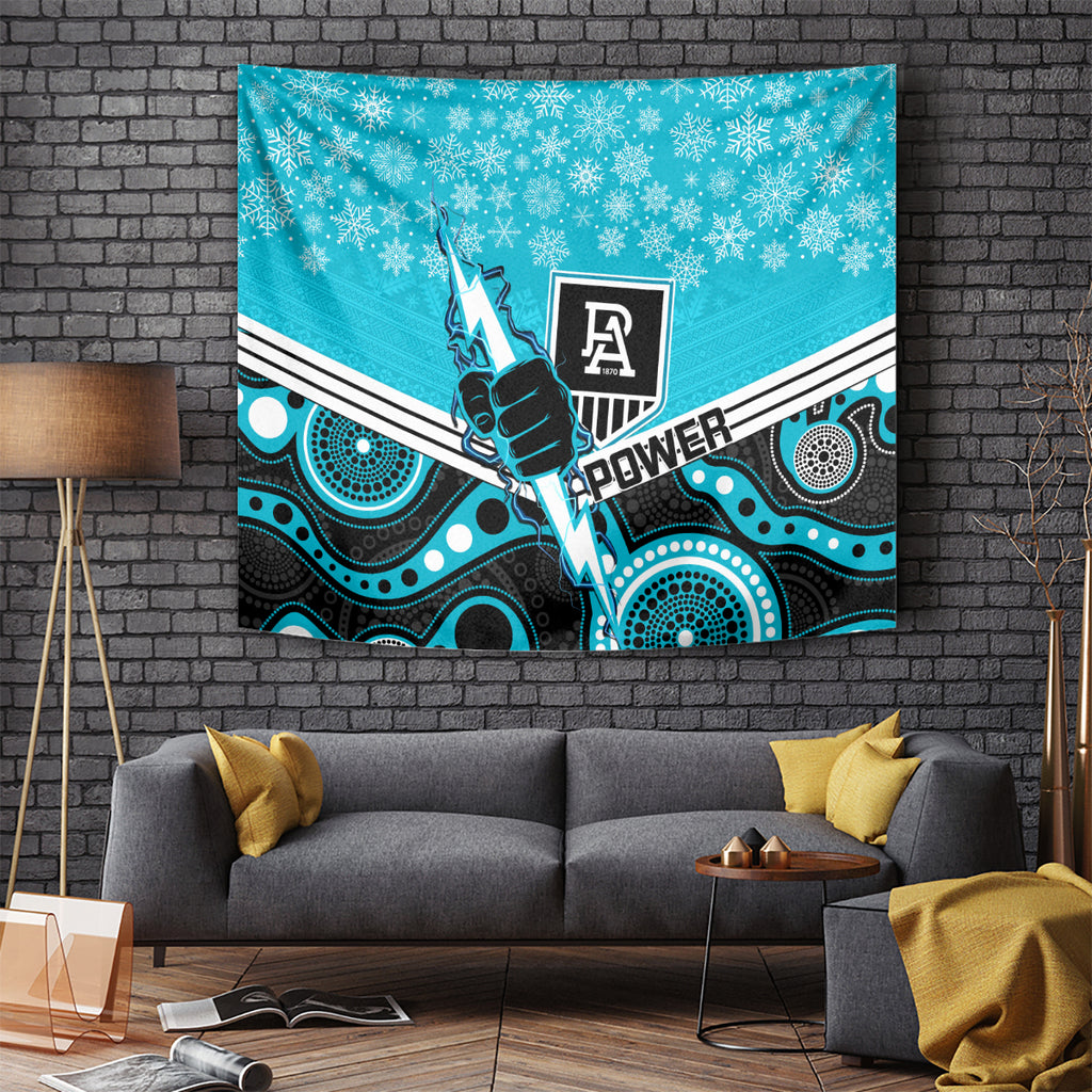 custom-port-adelaide-football-christmas-tapestry-merry-xmas-2023-mix-aboriginal-art
