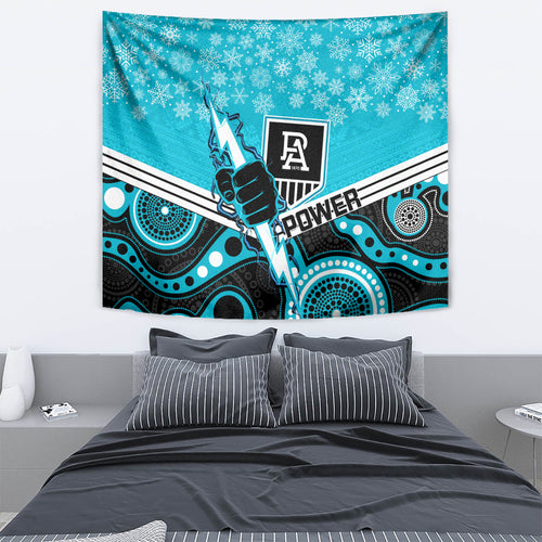 custom-port-adelaide-football-christmas-tapestry-merry-xmas-2023-mix-aboriginal-art