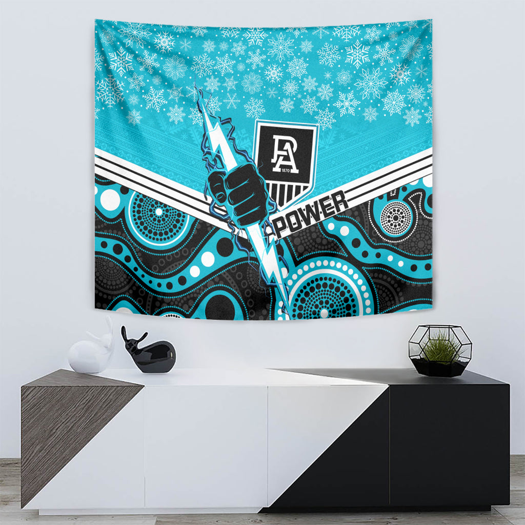 custom-port-adelaide-football-christmas-tapestry-merry-xmas-2023-mix-aboriginal-art