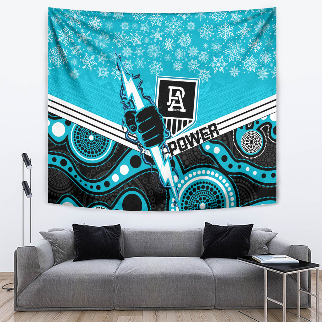 custom-port-adelaide-football-christmas-tapestry-merry-xmas-2023-mix-aboriginal-art