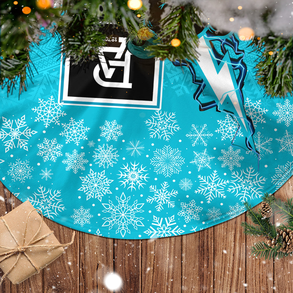 port-adelaide-football-christmas-tree-skirt-merry-xmas-2023-mix-aboriginal-art