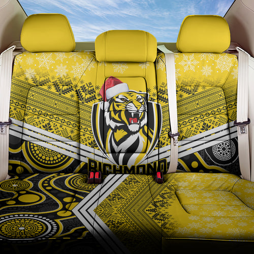 custom-richmond-football-christmas-back-car-seat-cover-merry-xmas-2023-mix-aboriginal-art