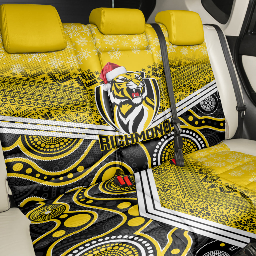custom-richmond-football-christmas-back-car-seat-cover-merry-xmas-2023-mix-aboriginal-art
