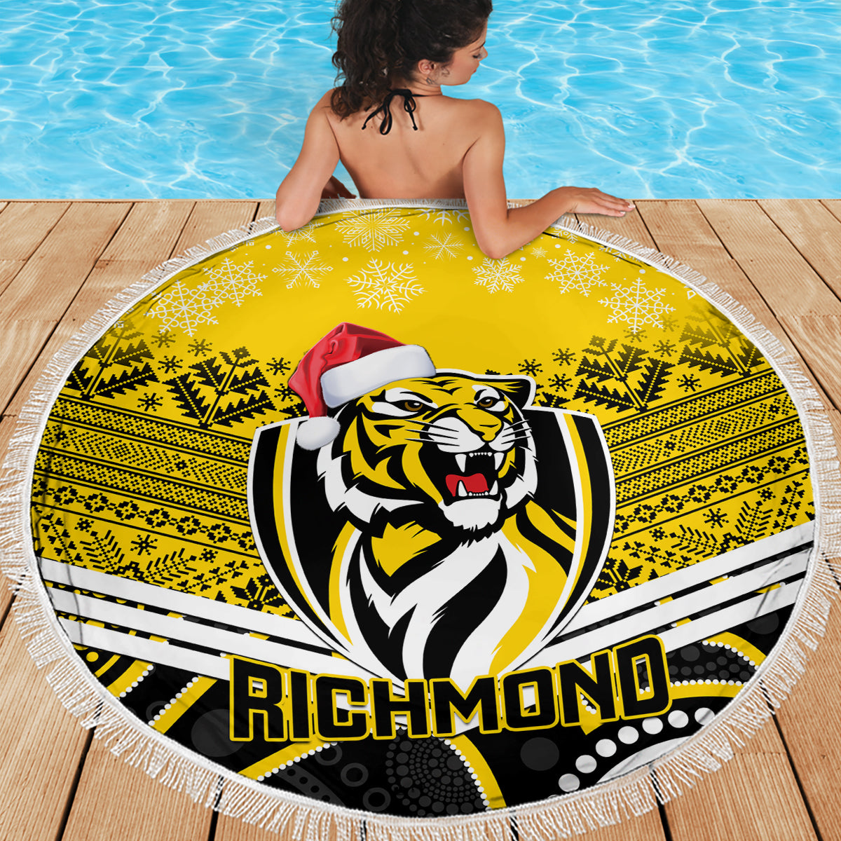 custom-richmond-football-christmas-beach-blanket-merry-xmas-2023-mix-aboriginal-art