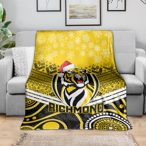 custom-richmond-football-christmas-blanket-merry-xmas-2023-mix-aboriginal-art