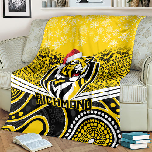 custom-richmond-football-christmas-blanket-merry-xmas-2023-mix-aboriginal-art