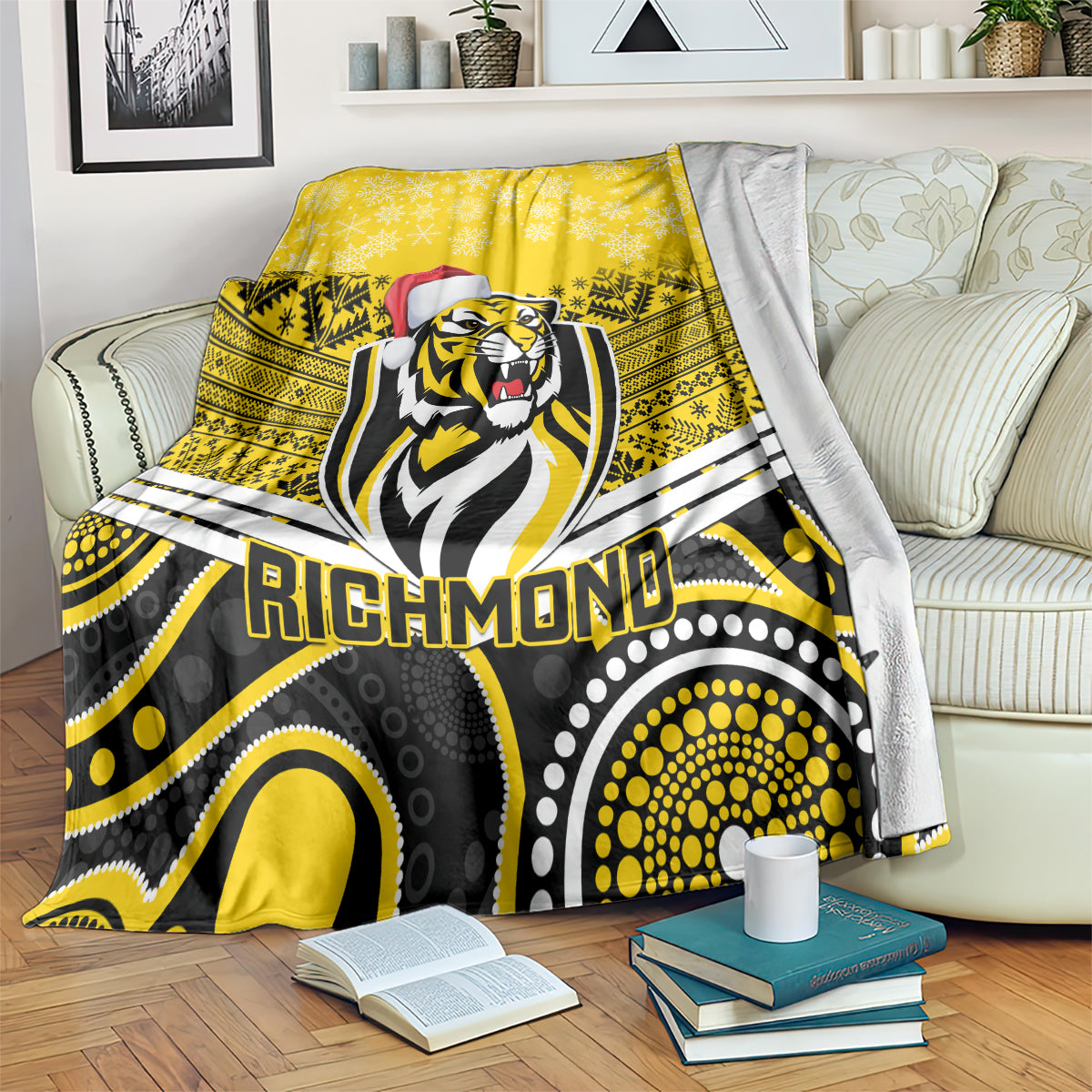 custom-richmond-football-christmas-blanket-merry-xmas-2023-mix-aboriginal-art