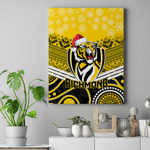 custom-richmond-football-christmas-canvas-wall-art-merry-xmas-2023-mix-aboriginal-art
