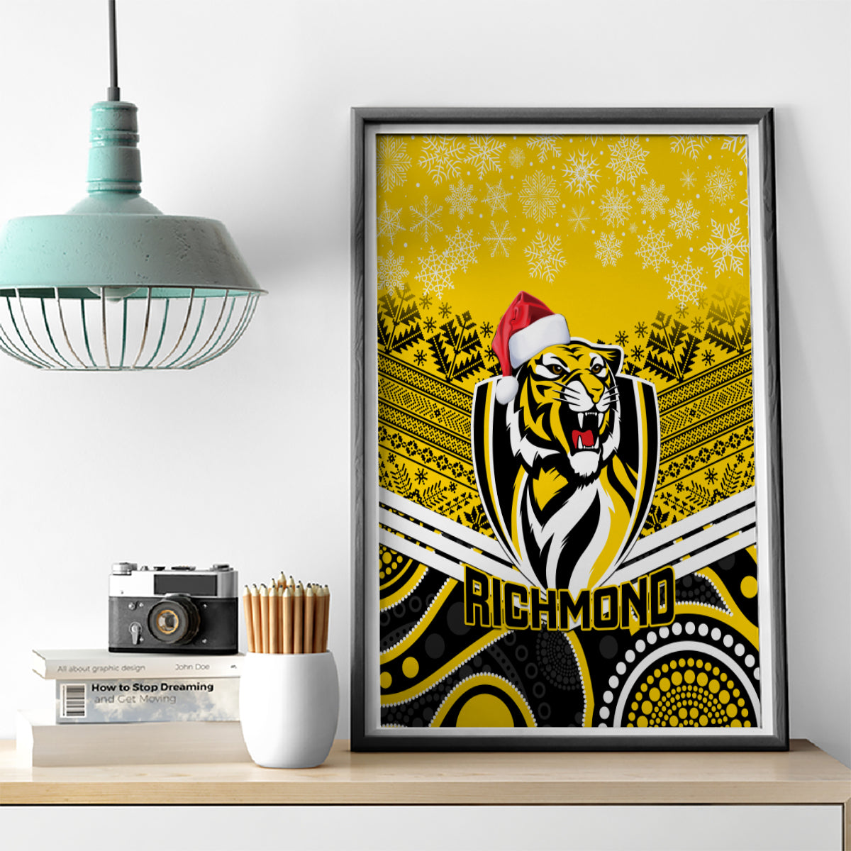 custom-richmond-football-christmas-canvas-wall-art-merry-xmas-2023-mix-aboriginal-art