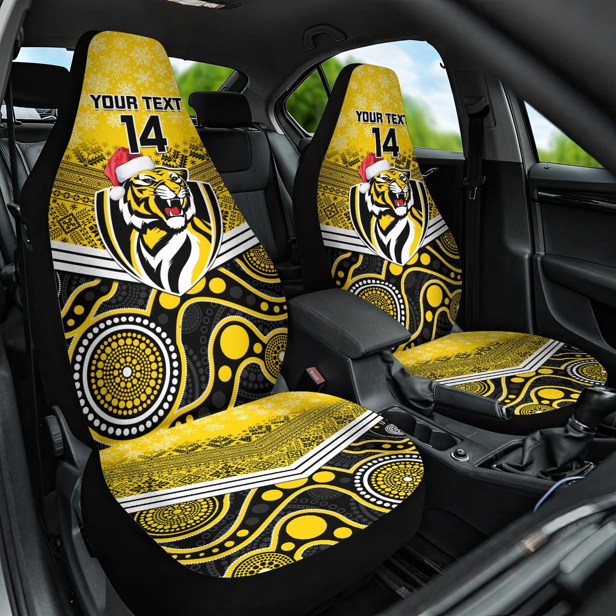 custom-richmond-football-christmas-car-seat-cover-merry-xmas-2023-mix-aboriginal-art