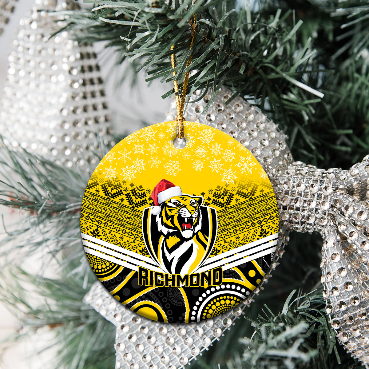 richmond-football-christmas-ceramic-ornament-merry-xmas-2023-mix-aboriginal-art