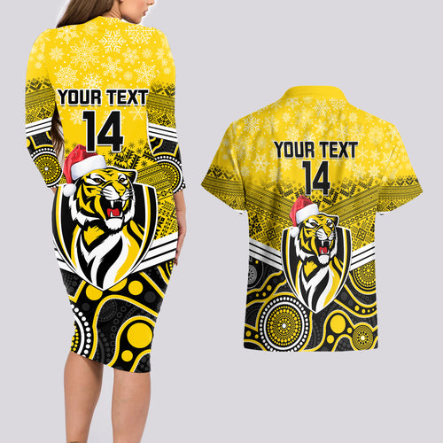 custom-richmond-football-christmas-couples-matching-long-sleeve-bodycon-dress-and-hawaiian-shirt-merry-xmas-2023-mix-aboriginal-art