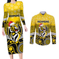custom-richmond-football-christmas-couples-matching-long-sleeve-bodycon-dress-and-long-sleeve-button-shirt-merry-xmas-2023-mix-aboriginal-art