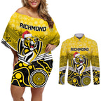 custom-richmond-football-christmas-couples-matching-off-shoulder-short-dress-and-long-sleeve-button-shirt-merry-xmas-2023-mix-aboriginal-art