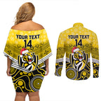 custom-richmond-football-christmas-couples-matching-off-shoulder-short-dress-and-long-sleeve-button-shirt-merry-xmas-2023-mix-aboriginal-art