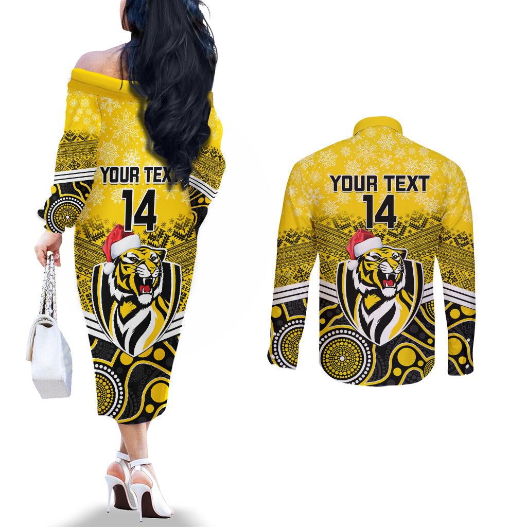 custom-richmond-football-christmas-couples-matching-off-the-shoulder-long-sleeve-dress-and-long-sleeve-button-shirt-merry-xmas-2023-mix-aboriginal-art
