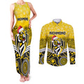 custom-richmond-football-christmas-couples-matching-tank-maxi-dress-and-long-sleeve-button-shirt-merry-xmas-2023-mix-aboriginal-art