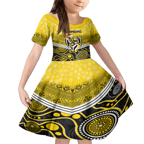 custom-richmond-football-christmas-family-matching-mermaid-dress-and-hawaiian-shirt-merry-xmas-2023-mix-aboriginal-art