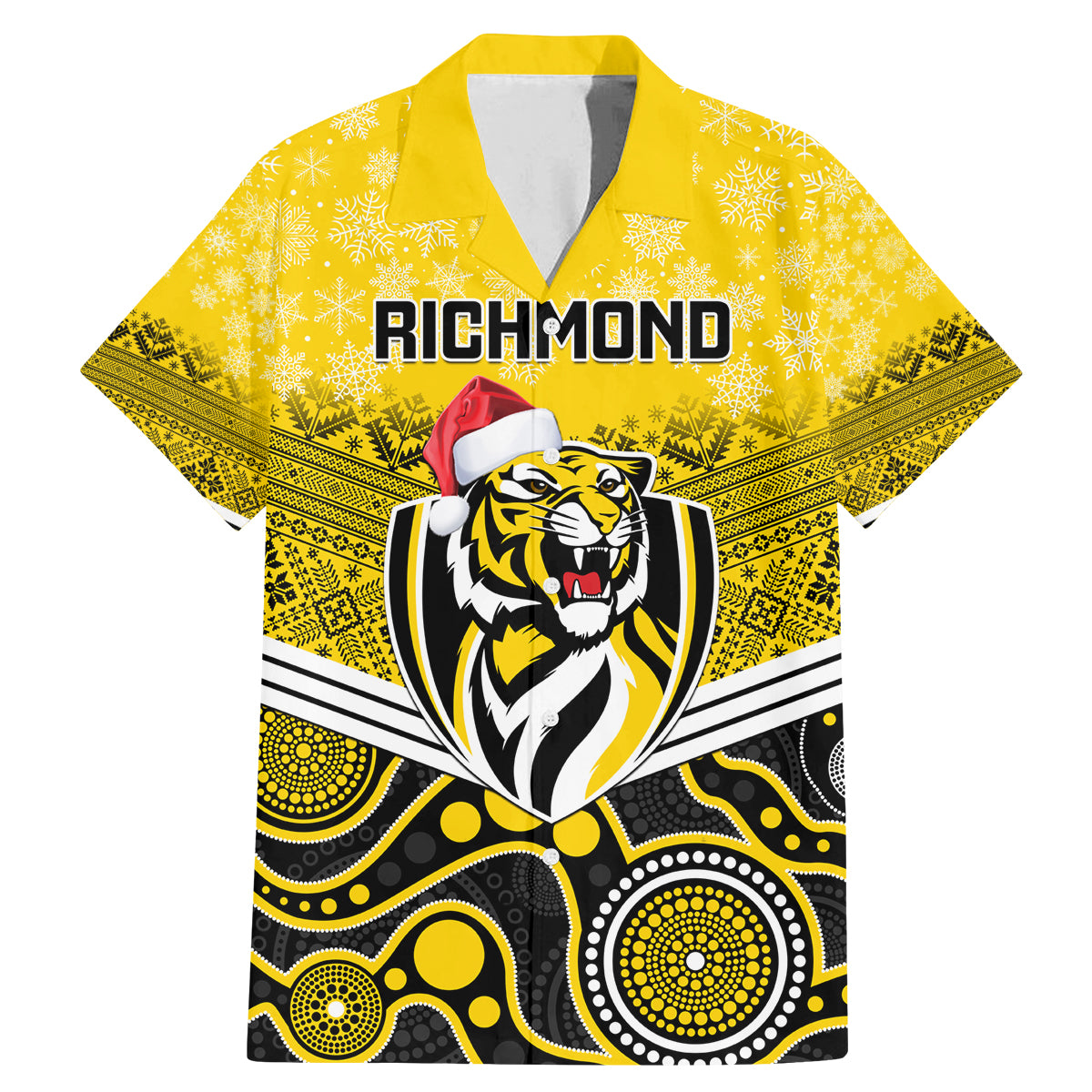 custom-richmond-football-christmas-family-matching-mermaid-dress-and-hawaiian-shirt-merry-xmas-2023-mix-aboriginal-art