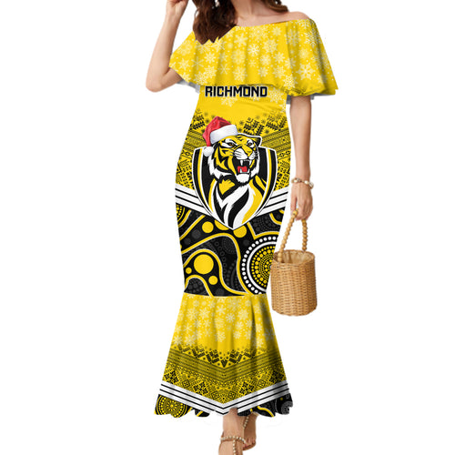 custom-richmond-football-christmas-family-matching-mermaid-dress-and-hawaiian-shirt-merry-xmas-2023-mix-aboriginal-art