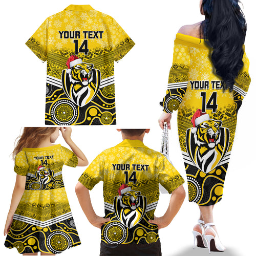 custom-richmond-football-christmas-family-matching-off-shoulder-long-sleeve-dress-and-hawaiian-shirt-merry-xmas-2023-mix-aboriginal-art