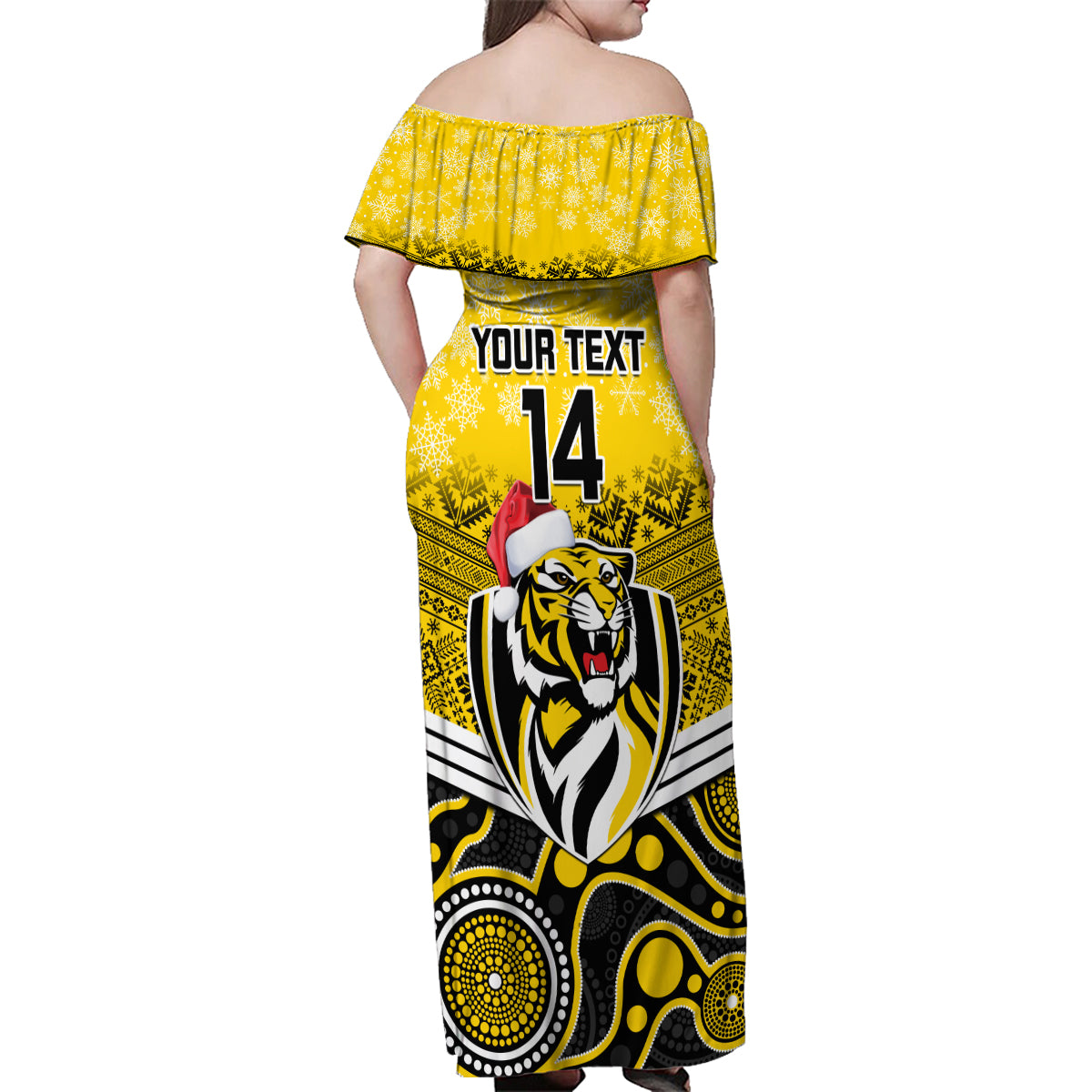custom-richmond-football-christmas-family-matching-off-shoulder-maxi-dress-and-hawaiian-shirt-merry-xmas-2023-mix-aboriginal-art